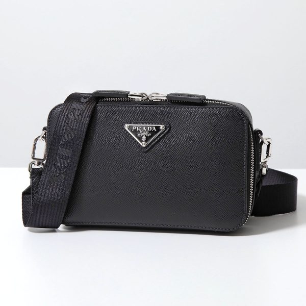 360202616 1 Prada Shoulder Bag Brique Saffiano Leather Triangle Logo Bag