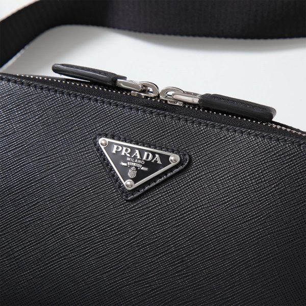 360202616 10 Prada Shoulder Bag Brique Saffiano Leather Triangle Logo Bag