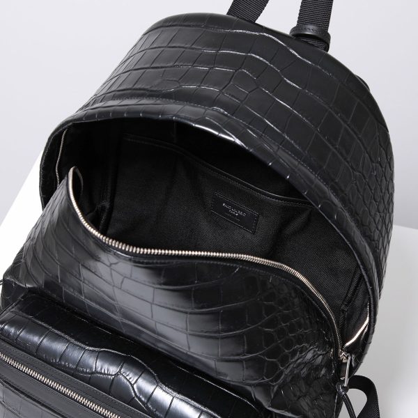 360416118 6 Saint Laurent City Backpack Crocodile Embossed Leather