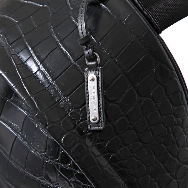 360416118 9 Saint Laurent City Backpack Crocodile Embossed Leather