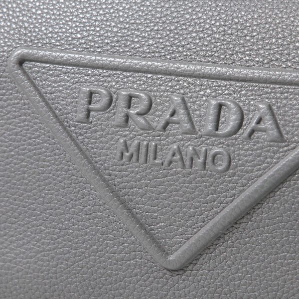 360514725 17 PRADA Shoulder Bag Vitello Dino Leather Black