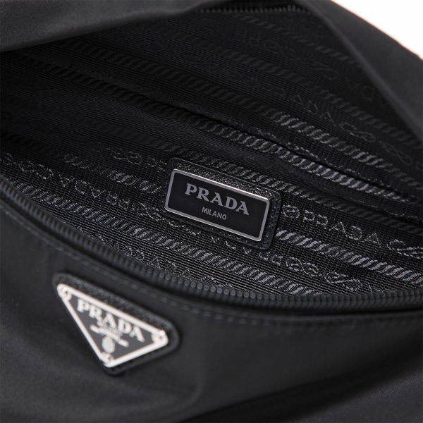 360620201 10 Prada Body Belt Bag Triangle Logo Crossbody Nero