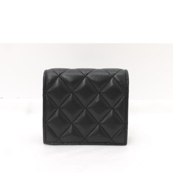 36230 2 Chanel Matelasse Coco Mark Small Wallet Black