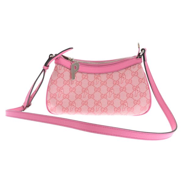 3624e190001 2 Gucci àö√≥ Palace Half Moon Mini Shoulder Bag Leather Pink