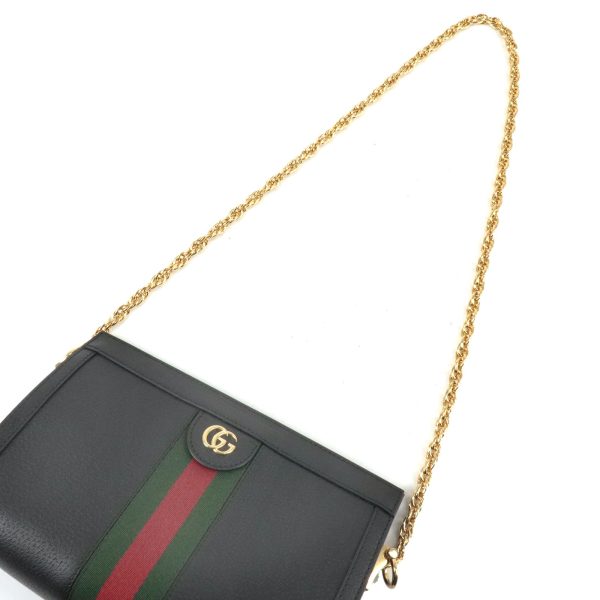 36481 6 5 Gucci Ophidia Gg Small Leather Crossbody Chain Bag Black