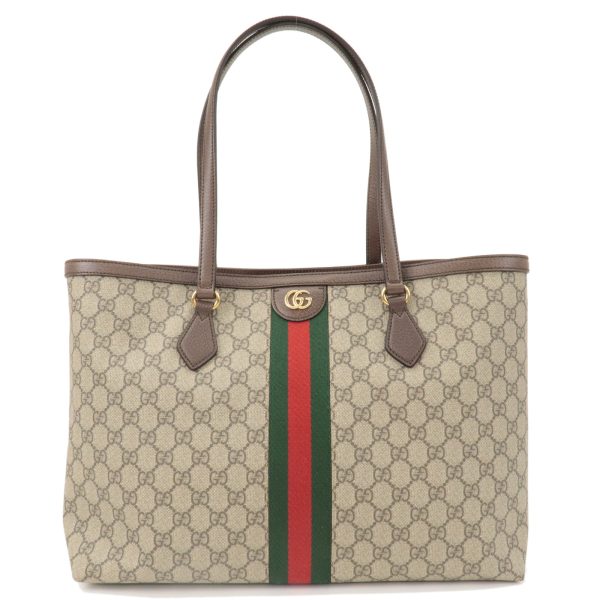 36735 15 1 Gucci Ophidia GG Supreme Leather Tote Bag Beige