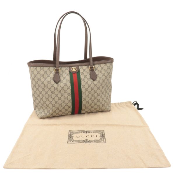 36735 15 10 Gucci Ophidia GG Supreme Leather Tote Bag Beige