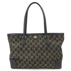 36809 16 1 Chanel Deauville Double Chain Calf Navy Tote Bag