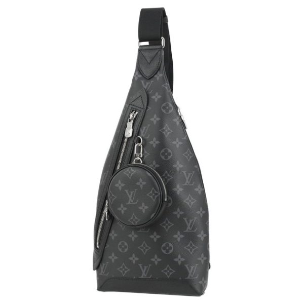 3714 Louis Vuitton Taigarama Leather Monogram Body Bag Black