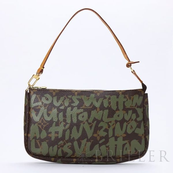 3717011482899 2 Louis Vuitton Accessory Pouch Khaki Monogram Graffiti