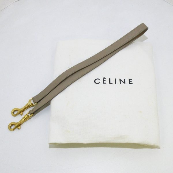 37350043 11 Celine Belt Handbag Beige Leather Beige