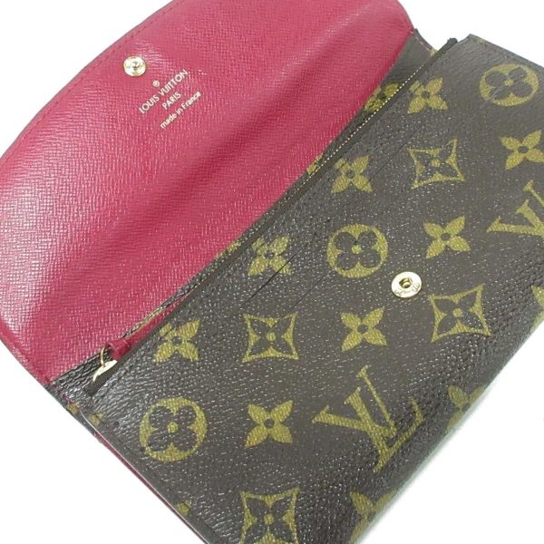 37414566 3 Louis Vuitton Portefeuille Emily Long Wallet Monogram Fuchsia