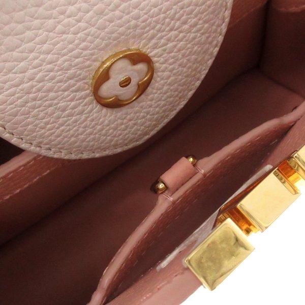 37414990 10 Louis Vuitton Capucines BB Handbag Rose Trianon Greige