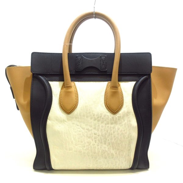 37477747 3 Celine Luggage Mini Shopper Tote Bag Black Leather