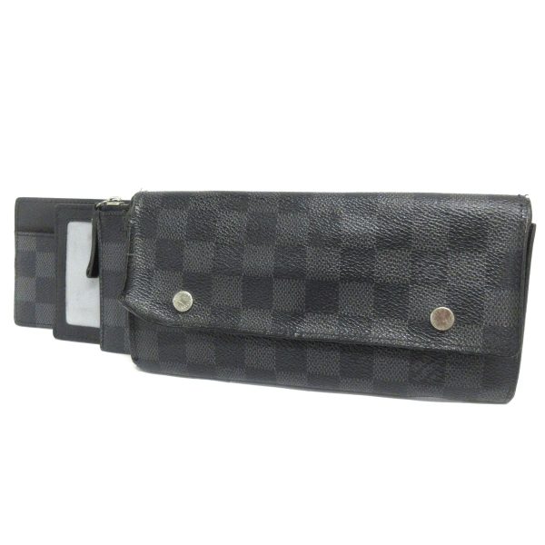 37586670 10 Louis Vuitton Portefeuille Long Modular Long Wallet Damier Graphite