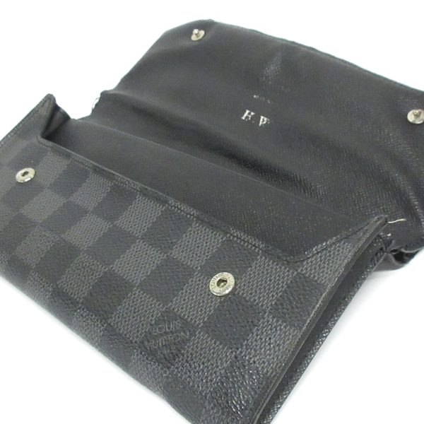 37586670 3 Louis Vuitton Portefeuille Long Modular Long Wallet Damier Graphite