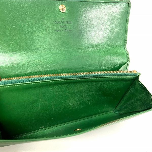 37610888 10 Louis Vuitton Pochette Porte Monet Credit Long Wallet Borneo Green