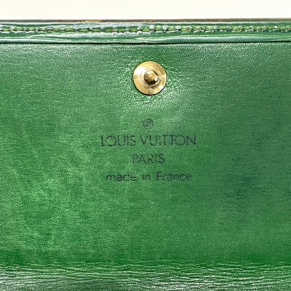 37610888 5 Louis Vuitton Pochette Porte Monet Credit Long Wallet Borneo Green