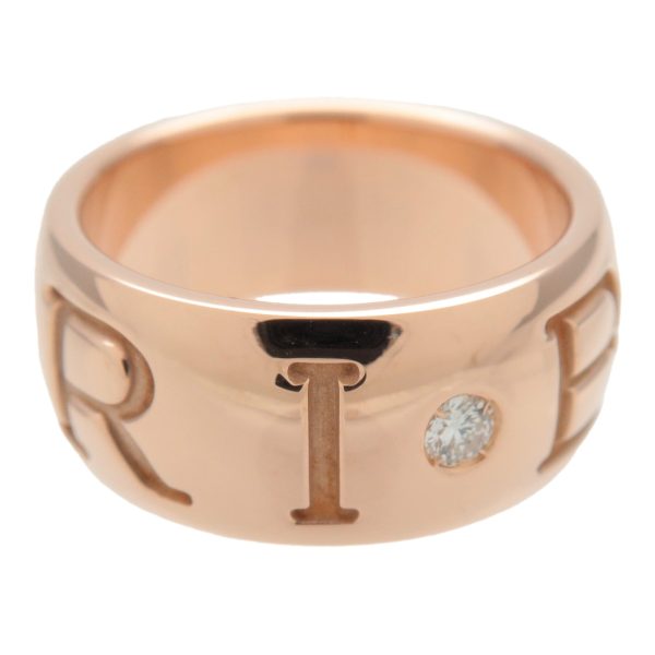 37717 2 5 Bulgari Monologo Diamond Pink Gold Ring