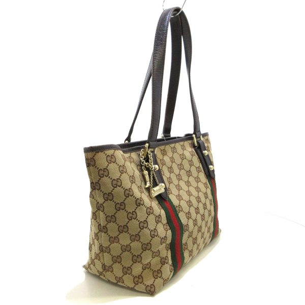 37758858 2 Gucci GG Pattern Tote Bag Beige Dark Brown