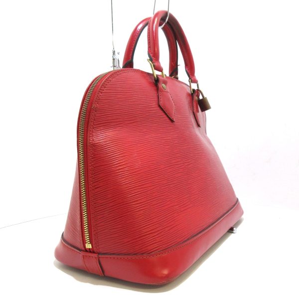 37776287 2 Louis Vuitton Alma Handbag Castilian Leather Red