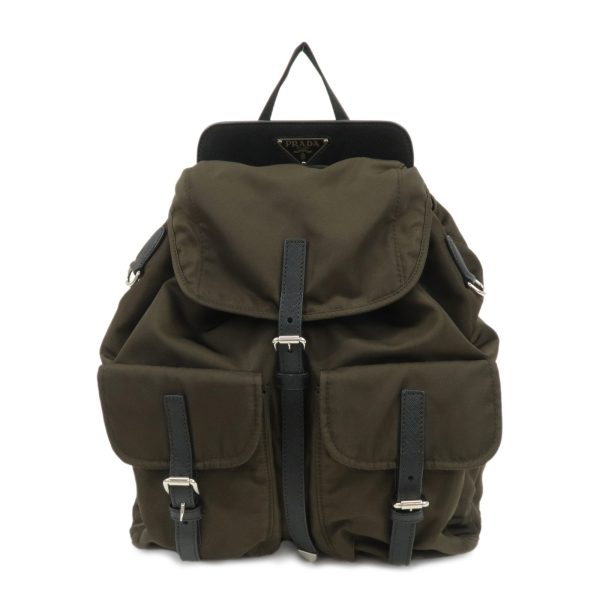 37794 8 1 Prada Backpack Nylon Khaki