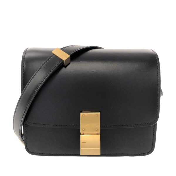 37888888 1 Celine Classic Small Shoulder Bag Black Leather