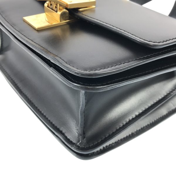 37888888 5 Celine Classic Small Shoulder Bag Black Leather