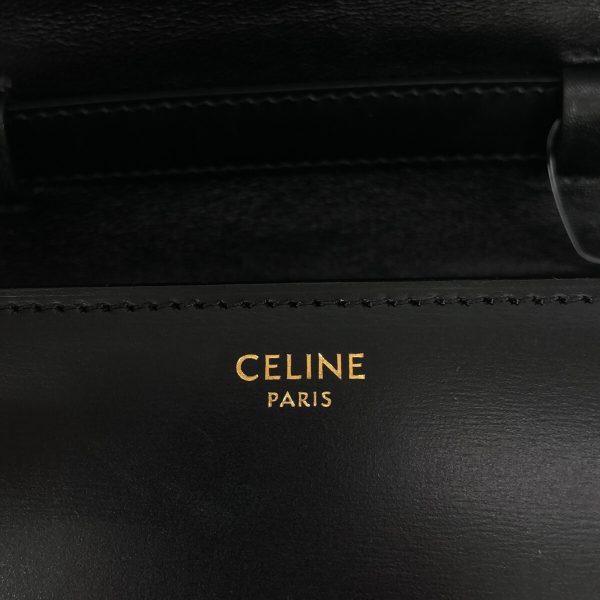 37888888 7 Celine Classic Small Shoulder Bag Black Leather