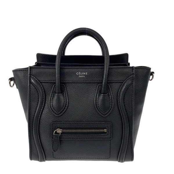 37892798 1 Celine Luggage Nano Shopper Handbag Black Drummed Calf