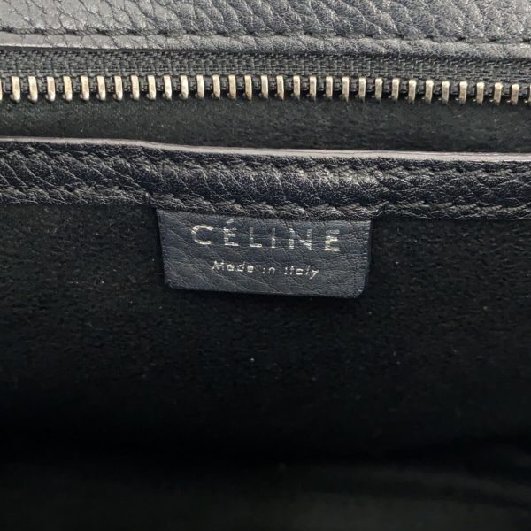 37892798 7 Celine Luggage Nano Shopper Handbag Black Drummed Calf