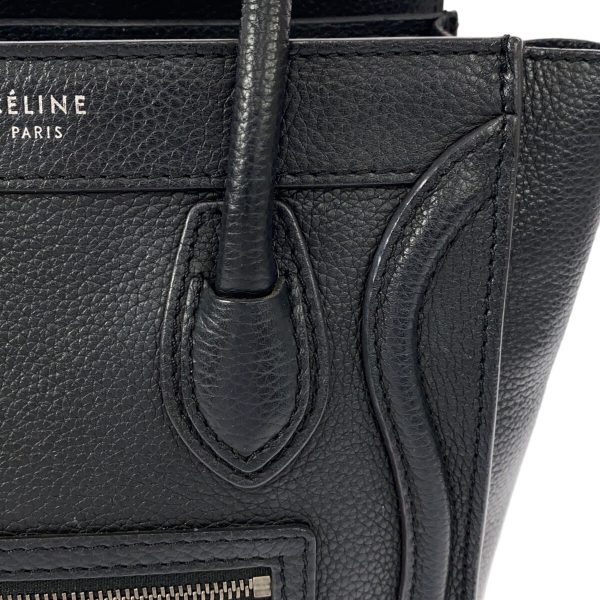 37892798 9 Celine Luggage Nano Shopper Handbag Black Drummed Calf