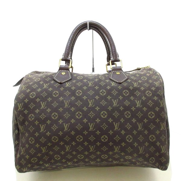 37967812 1 Louis Vuitton Speedy 30 Handbag Ebene Cotton Linen