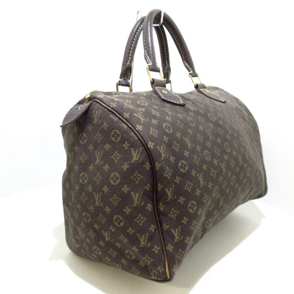 37967812 2 Louis Vuitton Speedy 30 Handbag Ebene Cotton Linen