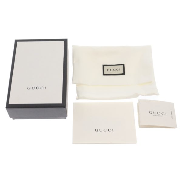 3824e110007 6 GUCCI Vintage Logo Key Case Leather Black