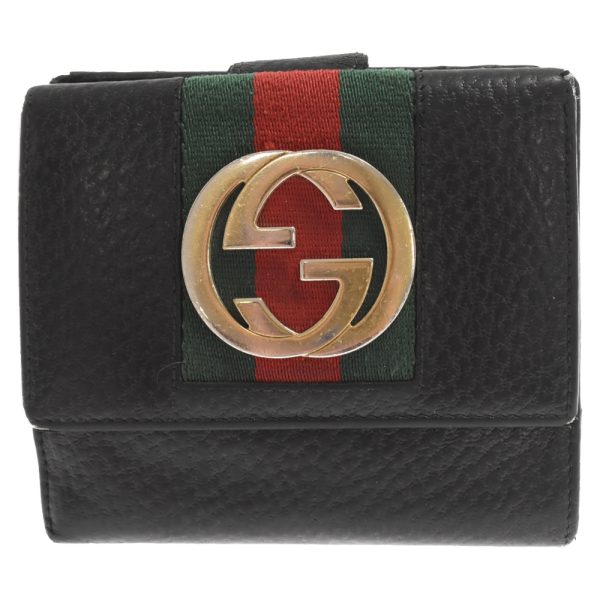 3824e280016 1 Gucci Interlocking Bifold Leather Wallet Leather Black