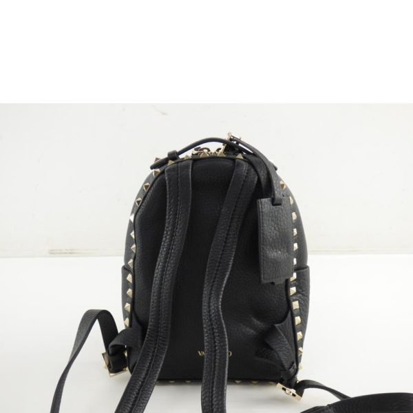 40211 2 Valentino Studded Leather Mini Backpack Black