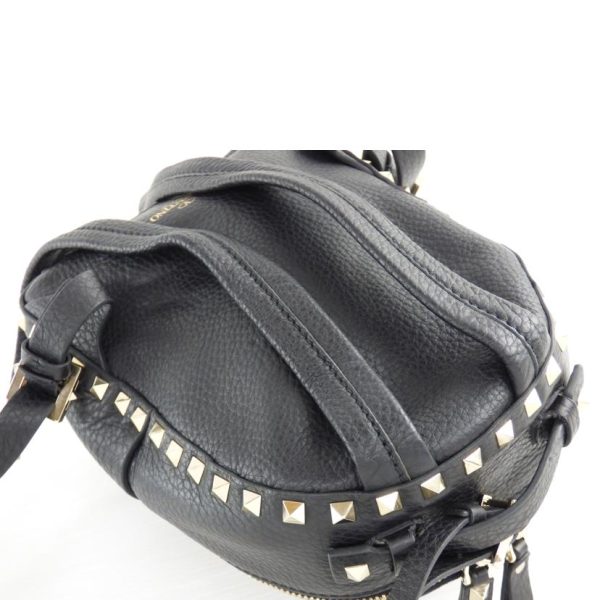 40211 4 Valentino Studded Leather Mini Backpack Black