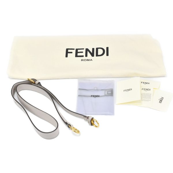 4023f100014 8 FENDI Peekaboo 2way shoulder bag Greige