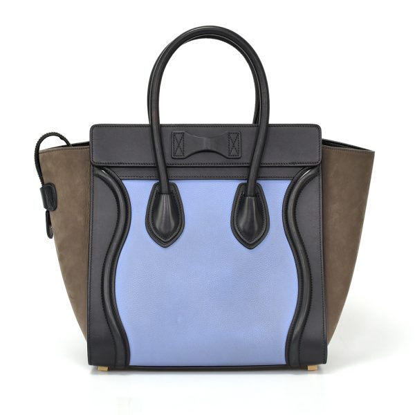 4023k260005 6 Celine Luggage Micro Blue Leather Handbag