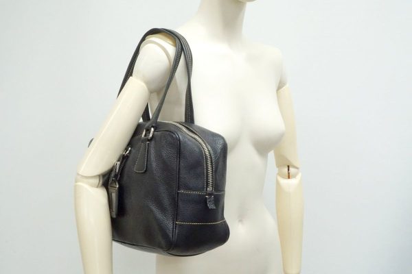 40379 8692h 2 Prada Shoulder Bag Leather Black