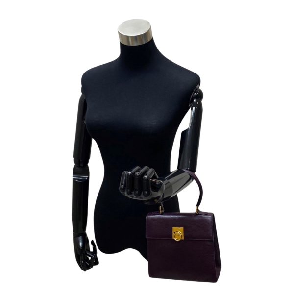 403f1325040 2 Celine Ring Hardware Leather 2Way Handbag Mini Shoulder Bag Pochette Purple