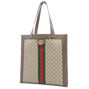 40802057474 1 Gucci GG Pattern Tote Bag Jolie Sherry Line Web GG Canvas Brown