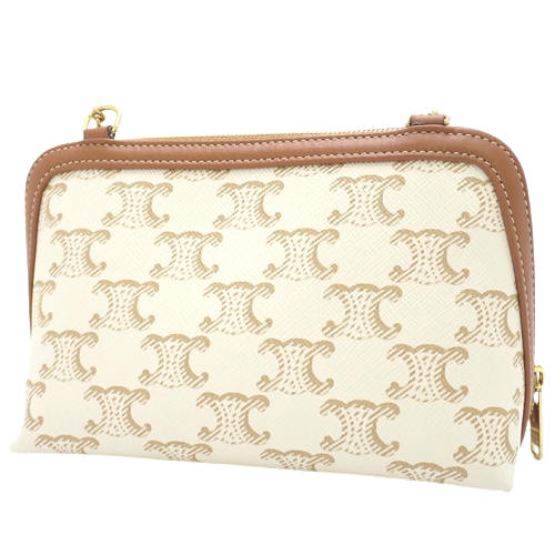 Outlets CELINE Monogram Tan Brown Clutch