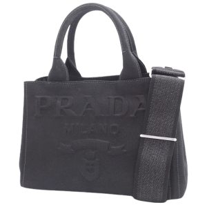 40802074442 1 Prada Handbag Nylon X Leather Black