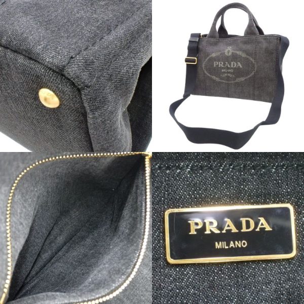 40802091897 6 Prada Canapa Denim Tote Bag Gray