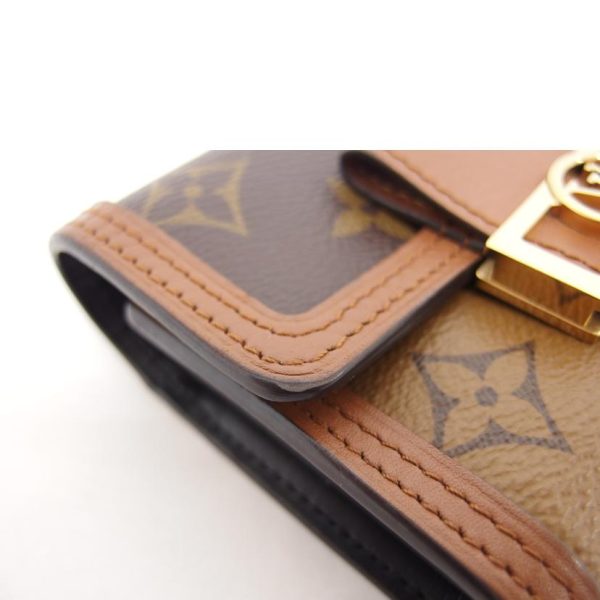 41195 9 Louis Vuitton Portefeuil Dauphine Compact Monogram Reverse Wallet