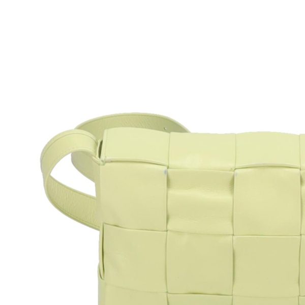 41418 7 Bottega Veneta Cassette Maxi Intrecciato Shoulder Bag Lemon Wash