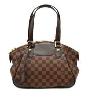 41614 1 Celine Macadam Pattern Vanity Canvas Pouch Brown