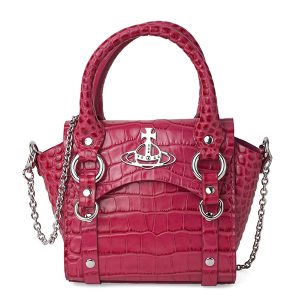 42010085l003ig406 1 Vivienne Westwood Betty Crocodile Handbag Pink